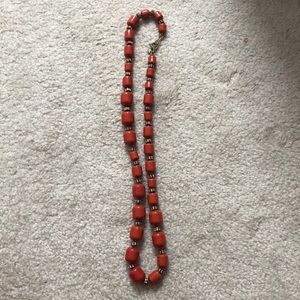 JCrew Red Beaded Necklace